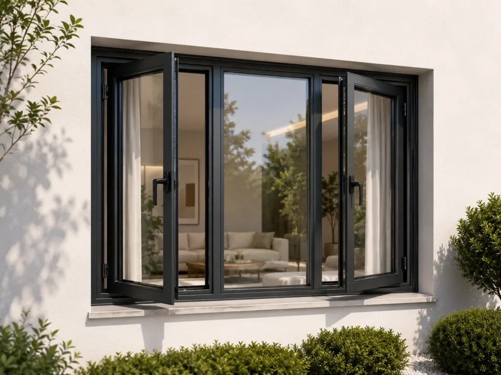 ES70 thermal break casement window system for residential and commercial projects